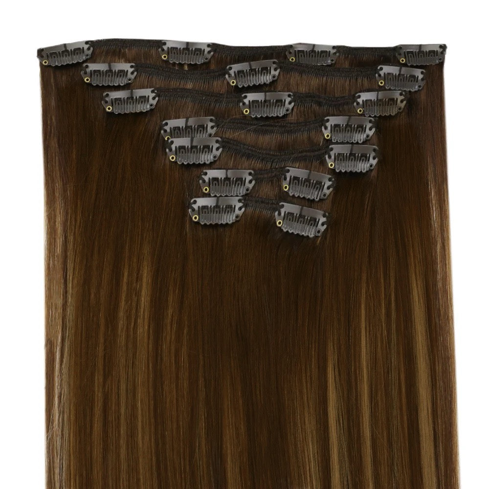 8 PIECE CLIP IN SETS 140-160 GRAMS