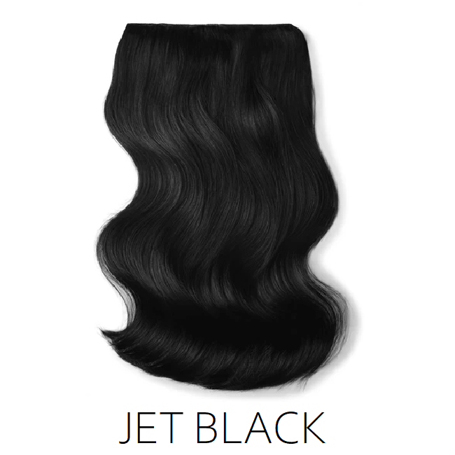 #1 jet black one piece clip in hair