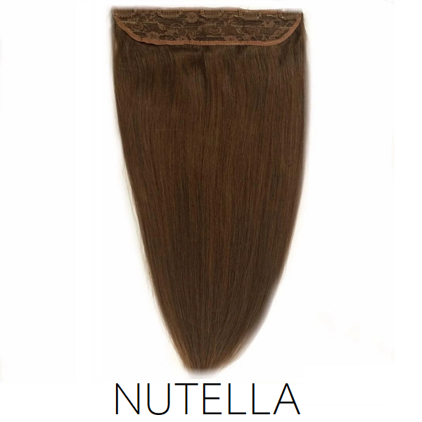 #4 medium brown one piece clip in hair