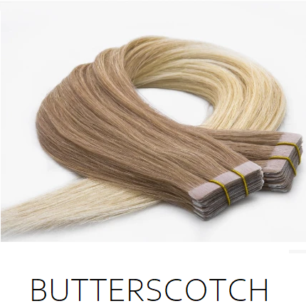 caramel blonde ombre balayage tape