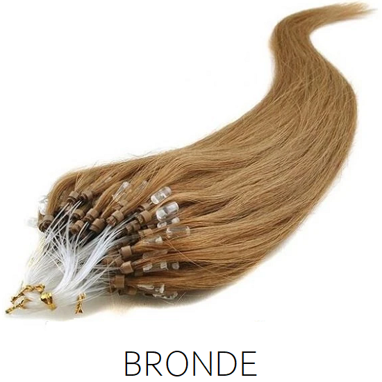 #12 Bronde light Brown Easy Loop Micro Bead Hair Extensions