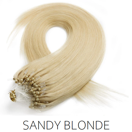 #22 blonde Easy Loop Micro Bead Hair Extensions