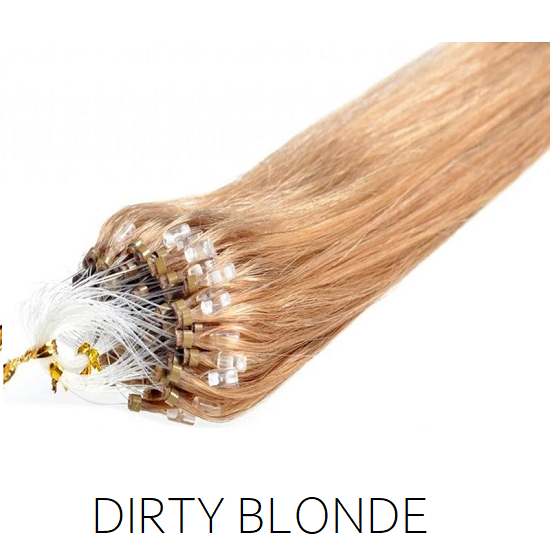#27 Dirty Blonde Easy Loop Micro Bead Hair Extensions