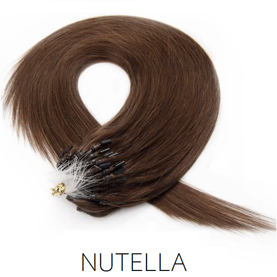 #4 Medium Brown Easy Loop Micro Bead Hair Extensions