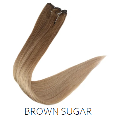 Light Brown Caramel Ombre Balayage Halo Hair Extensions