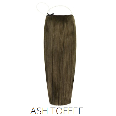 #8A Light Ash Toffee Brown Halo Hair Extensions