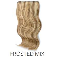 #12/613 brown blonde foiled highlight mix one piece clip in hair