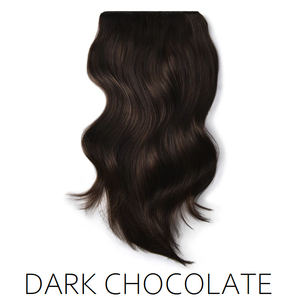 #2 dark chocolate brown one piece clip in hair