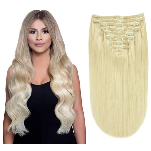 Thick Clip in Human Hair Extensions