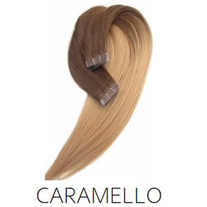 brown caramel ombre balayage tape hair extensions