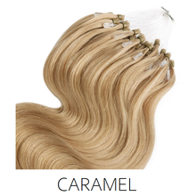 #16 Caramel blonde  Easy Loop Micro Bead Hair Extensions