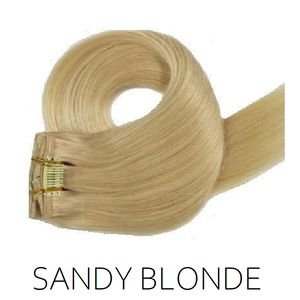 #22 Sandy Blonde Clip in Human Hair Extensions