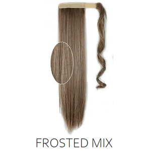 #12/613 Ash Brown Blonde Foiled Highlight Mix Synthetic Ponytail