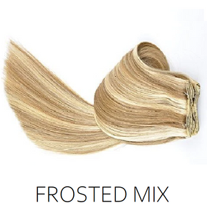 #12/613 Frosted Mix Clip in Human Hair Extensions
