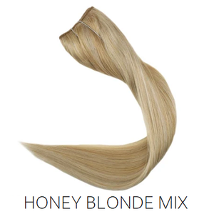 #27/613 Blonde Foiled Mix Halo Hair Extensions