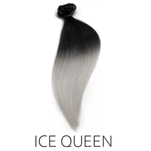 #1b/Silver Ice Queen Ombre Balayage Clip in Human Hair Extensions