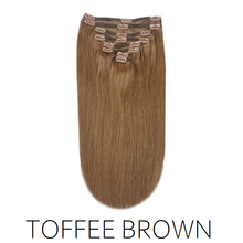 #8 Toffee Brown Clip in Human Hair Extensions