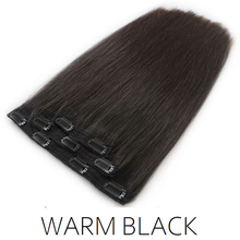 #1B Warm Black Clip in Human Hair Extensions